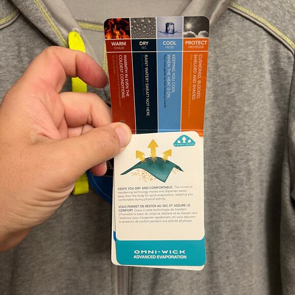 NWT Columbia Omni-Wick Heather Honey III Full Zip Hoodie XL - Picture 10 of 13